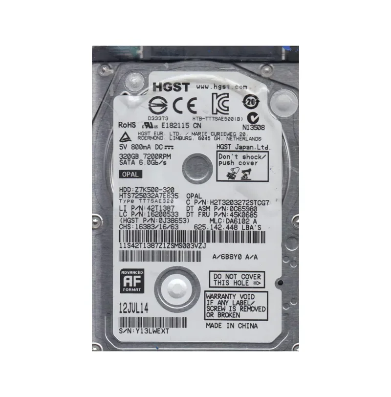 45K0685 - Lenovo 320GB 7200RPM SATA 2.5-inch Hard Drive
