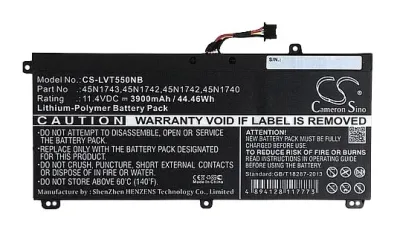 45N1741 - Lenovo 11.4V 44WH / 3900mAh Battery for ThinkPad T550 / W550