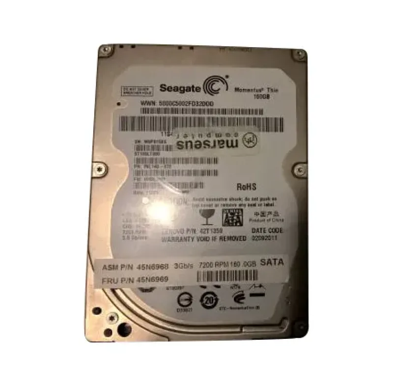 45N6969 - Lenovo 160GB 7200RPM SATA 3Gb/s 16MB Cache 2.5-inch Hard Drive
