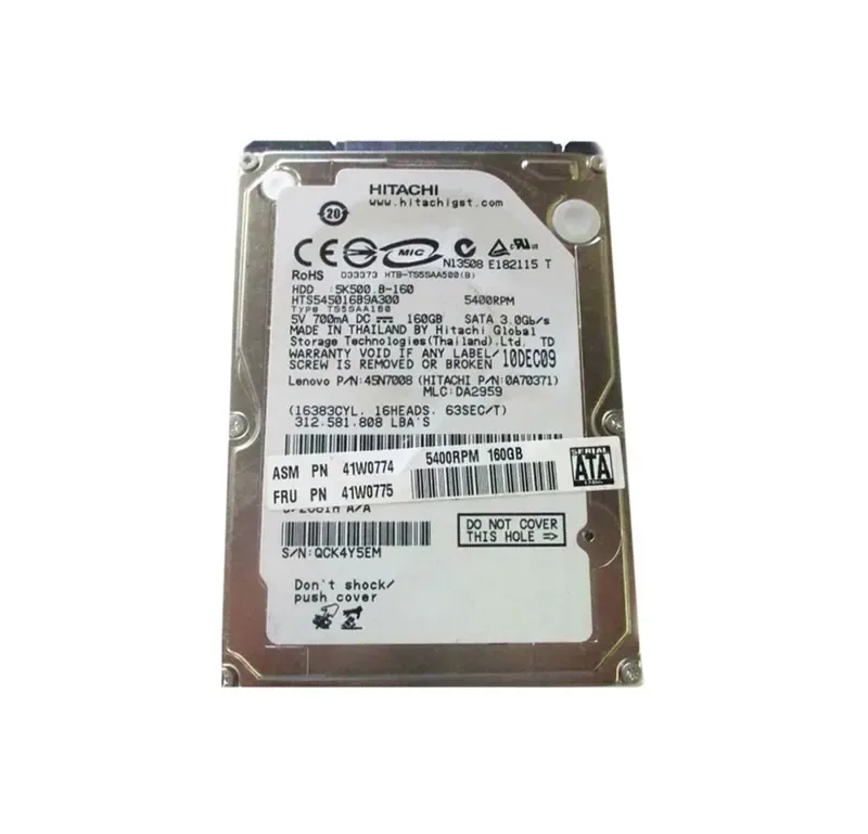 45N7008 - IBM Lenovo 160GB 5400RPM SATA 2.5-inch Hard Disk Drive
