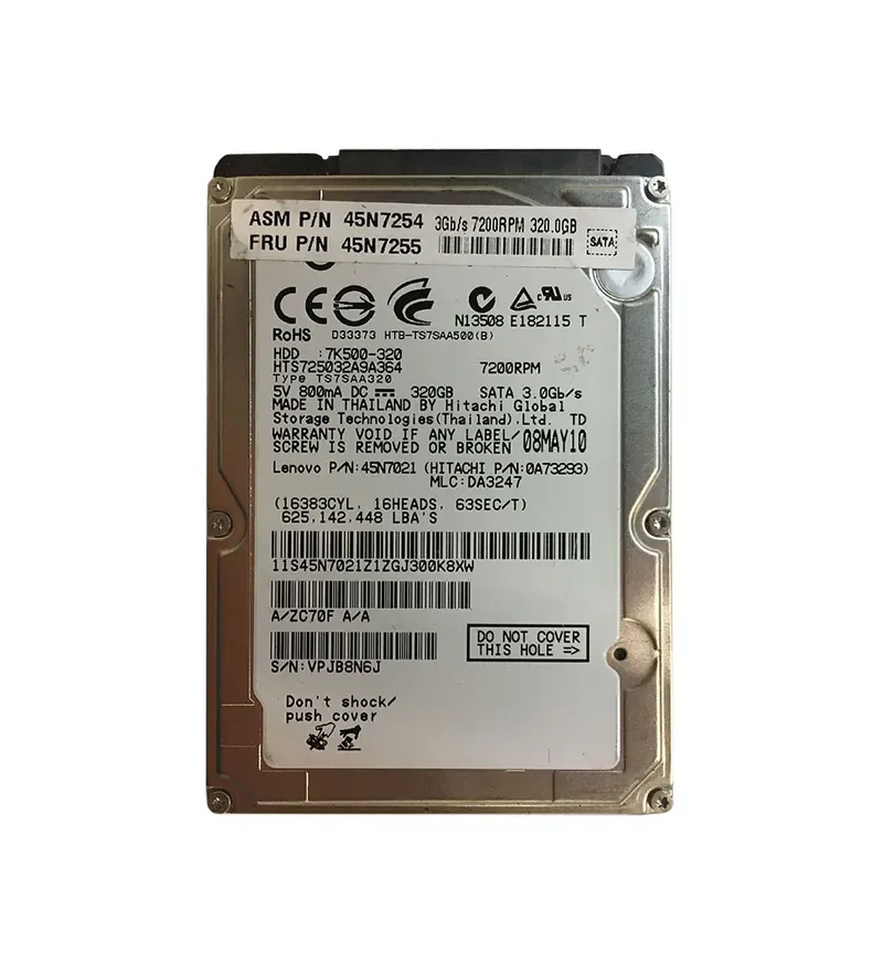 45N7021 - Lenovo 320GB 7200RPM SATA 2.5-inch Hard Drive