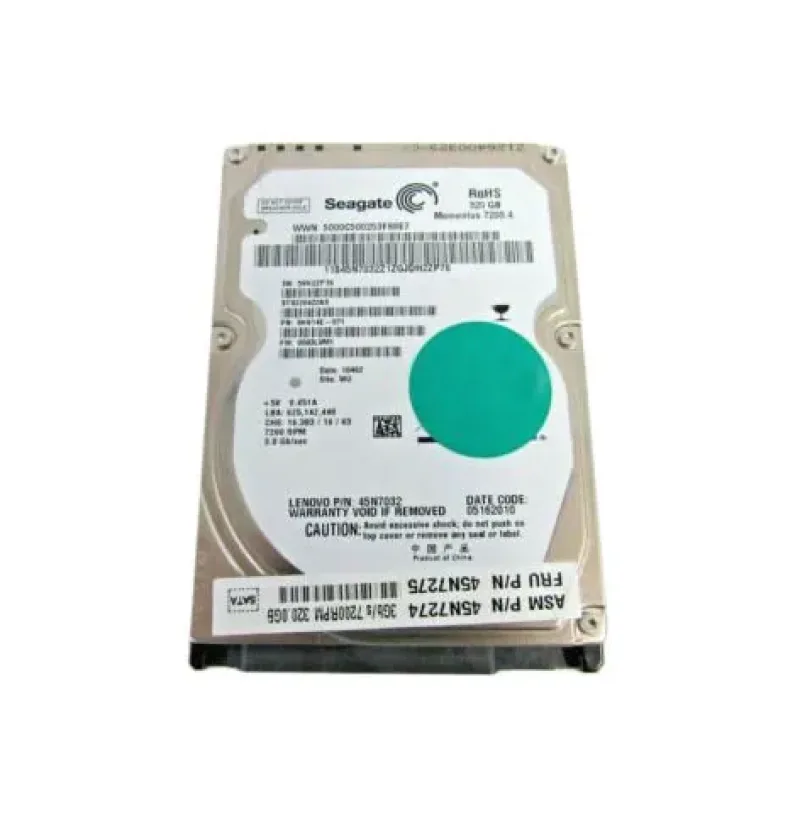45N7032 - IBM Lenovo 320GB 7200RPM SATA 3GB/s 16MB Cache 2.5-inch Hard Disk Drive