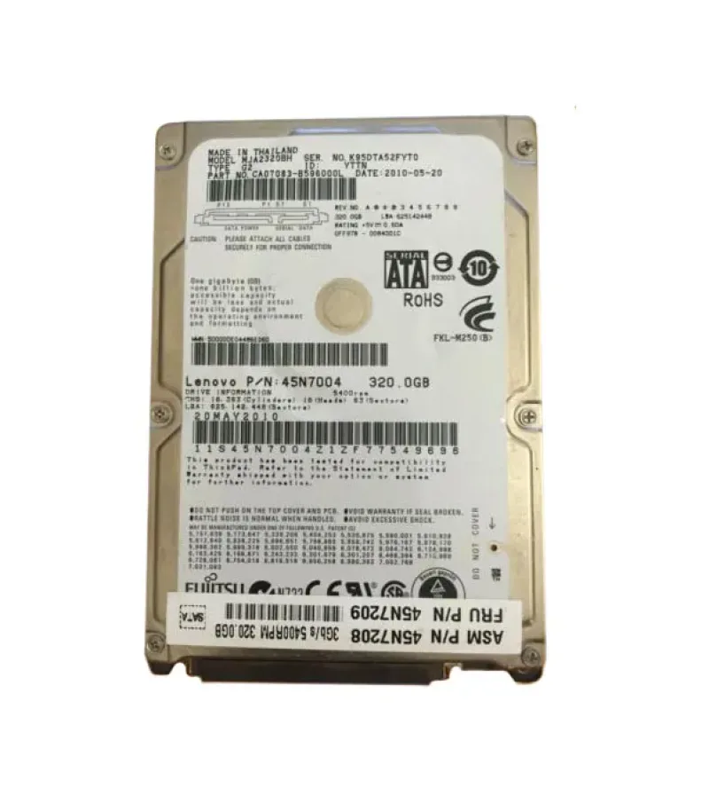 45N7209 - IBM 320GB 5400RPM SATA 3Gb/s 2.5-inch Hard Drive