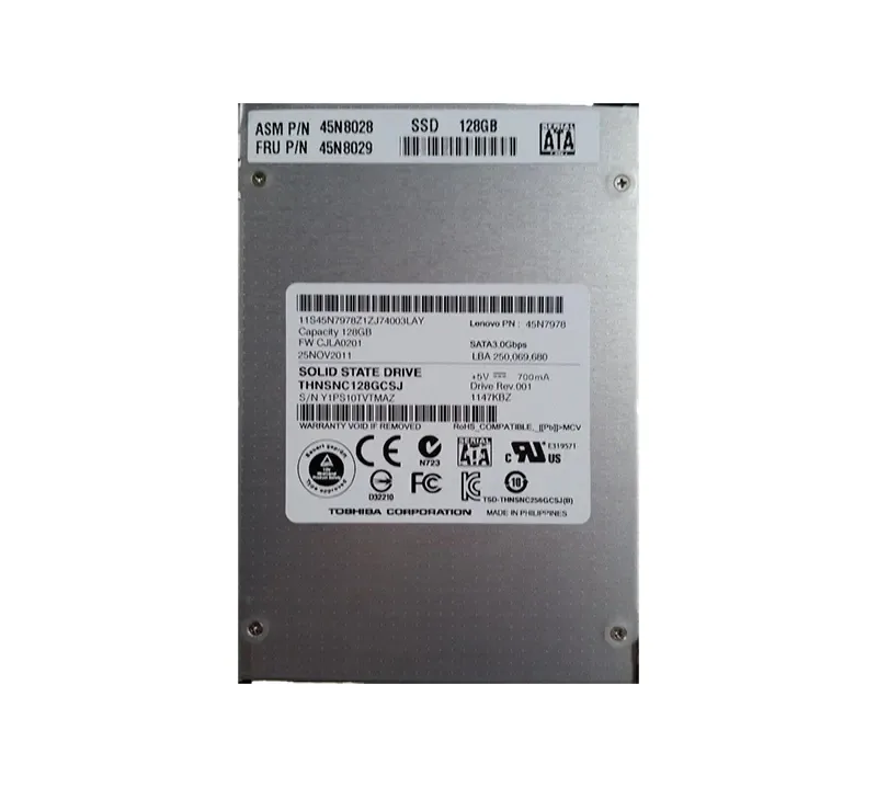 45N7978 - Lenovo 128GB Multi-Level Cell (MLC) SATA 3Gb/s 2.5-inch Solid State Drive