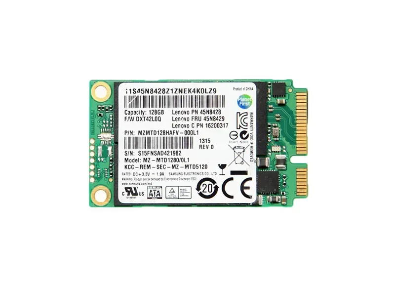 45N8428 - Lenovo 128GB Triple-Level Cell (TLC) SATA 6Gb/s mSATA Solid State Drive