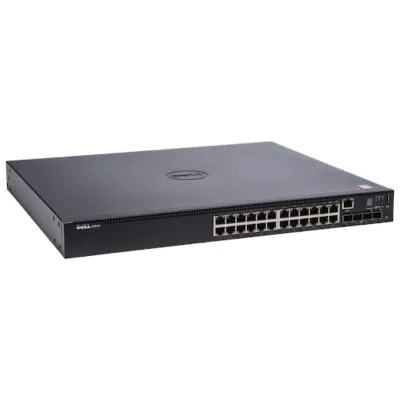 462-5880 - Dell Networking N3024P 24 x Ports 10/100/1000Base-T PoE+ + 2 x Ports 10 Gigabit Ethernet SFP+ + 2 x Ports 1000Base-T Combo SFP Rack-Mountable 1U Layer 3 Managed Gigabit Ethernet Network Switch