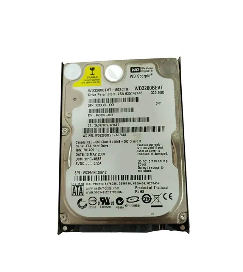 465899-001 - HP 320GB 5400RPM SATA 2.5-inch Hard Drive