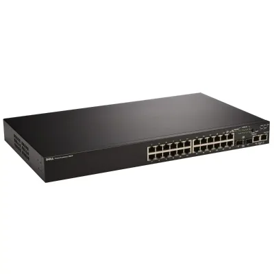 469-3412 - Dell PowerConnect 3524 24 x Ports 10/100Base-T + 2 x Ports SFP Shared + 2 x Ports 10/100/1000Base-T Rack-Mountable Manageable Stackable Fast Ethernet Network Switch