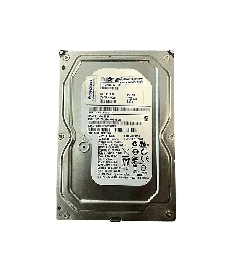 46U3100 - IBM 250GB 7200RPM SATA 3Gb/s 3.5-inch Hard Drive