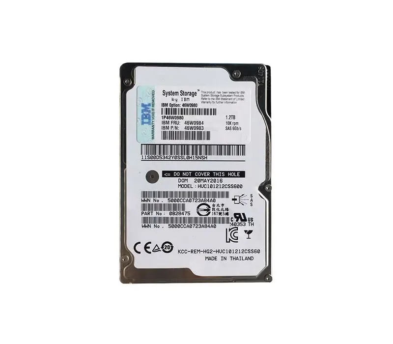 46W0983 - IBM 1.2TB 10000RPM SAS 6bps 2.5-inch Hard Drive