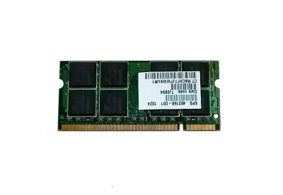 482168-001 - HP 1GB DDR2-800MHz PC2-6400 non-ECC Unbuffered CL6 200-Pin SoDimm 1.8V Memory Module