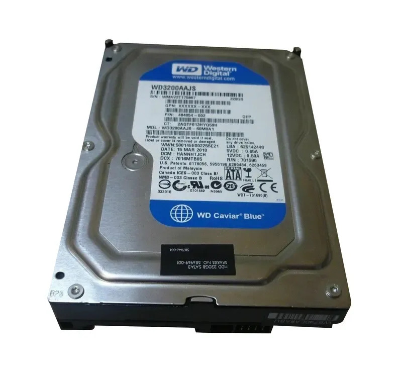 484054-002 - HP 320GB 7200RPM SATA 3.5-inch Hard Drive