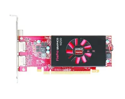 490-BCJF - Dell AMD FirePro W2100 2GB GDDR3 DisplayPort DVI-I Video Graphics Card