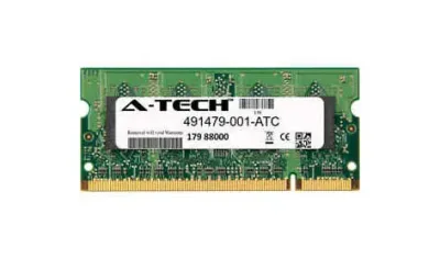 491479-001 - HP 2GB DDR2-800MHz PC2-6400 non-ECC Unbuffered CL6 200-Pin SoDimm 1.8V Memory Module