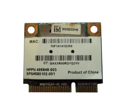 495848-003 - HP Mini PCI-Express 802.11a/b/g/n WiFi Wireless Lan (WLAN) Network Adapter for Pavilion DV7 Series Notebooks