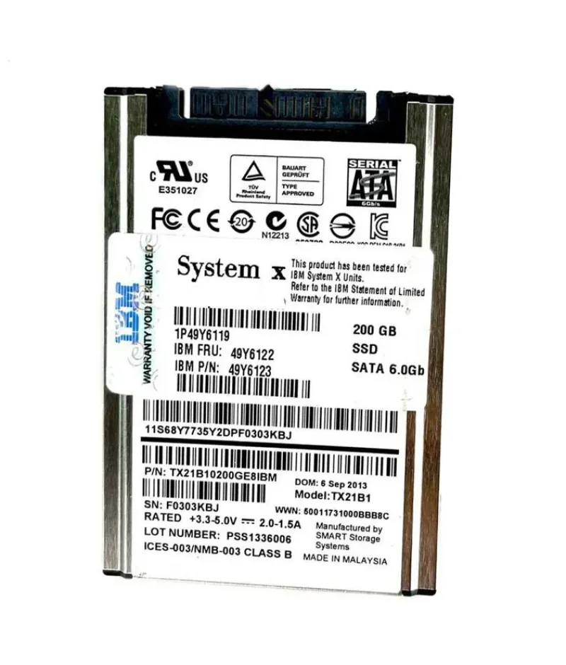 49Y6122 - IBM 200GB MLC SATA 1.8-inch Enterprise Solid State Drive