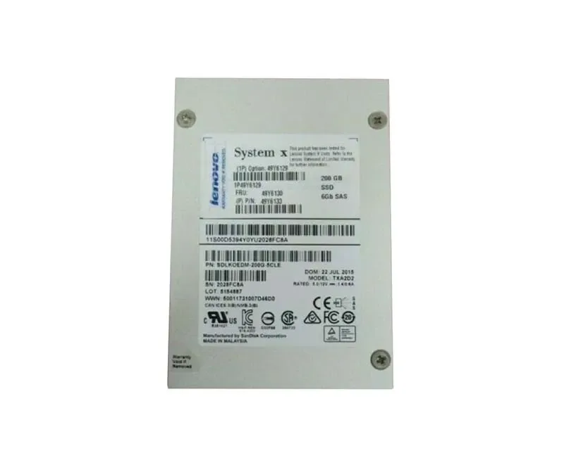 49Y6133 - IBM 200GB SAS 6Gb/s 2.5-inch MLC Solid State Drive