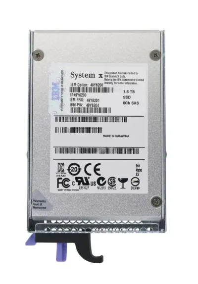 49Y6200 - IBM 1.6TB Multi-Level Cell SAS 6Gb/s 2.5-inch Solid State Drive for X3530 M4