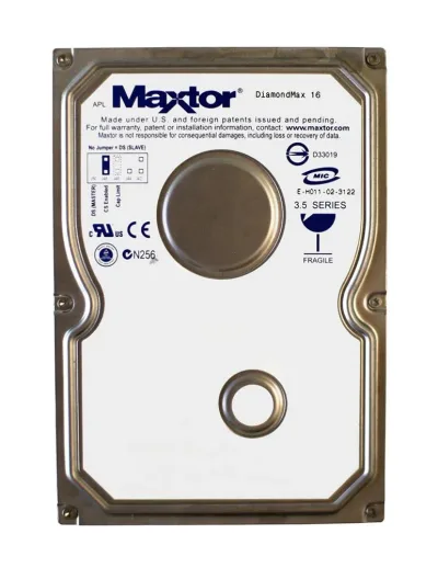 4A160J0 - Maxtor DiamondMax 16 160 GB 3.5 Hard Drive - 1 Pack - IDE Ultra ATA/133 (ATA-7) - 5400 rpm - 2 MB Buffer