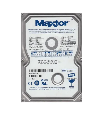 4D060H3 - Maxtor DiamondMax D540X 60GB 5400RPM ATA-100 2MB Cache 3.5-inch Hard Drive