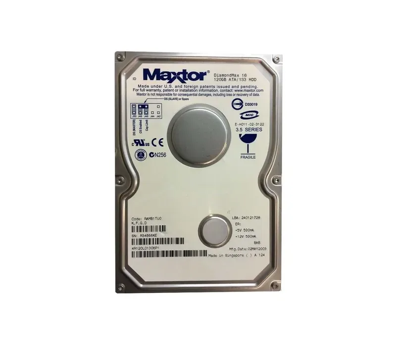 4R120L01306P1 - Maxtor DiamondMax 16 120GB 5400RPM ATA-133 2MB Cache 3.5-inch Hard Drive