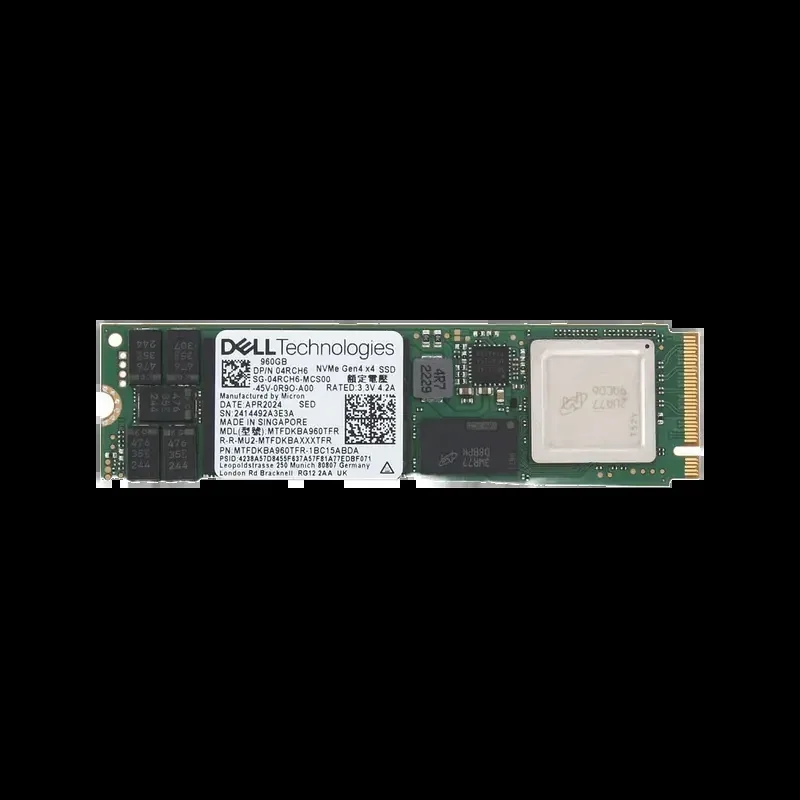 Dell 4RCH6 Dell Dell 04RCH6 / 4RCH6 960GB Triple-Level Cell PCI Express NVMe 4.0 Read Intensive M.2 2280 Solid State Drive