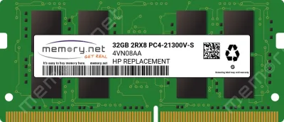 HP 4VN07AA#ABA 16GB PC4-21300 DDR4-2666MHz non-ECC Unbuffered CL19 SoDIMM 1.2V Dual-Rank Memory Module