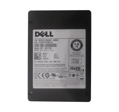 4WNJN - Dell 1.6TB Enterprise Multi-Level Cell (eMLC) PCI Express 3 x4 NVMe U.2 2.5-inch Solid State Drive