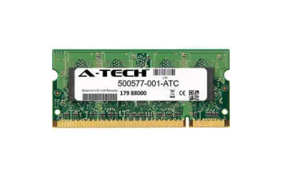 500577-001 - HP 2GB DDR2-800MHz PC2-6400 non-ECC Unbuffered CL6 200-Pin SoDimm 1.8V Memory Module