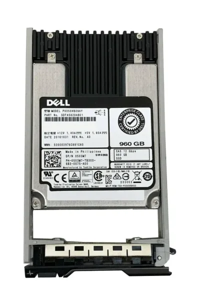 503M7 - Dell / Toshiba Mixed Use 960GB SAS 12Gb/s 512n 2.5-inch Hot-plug Solid State Drive PX05SV
