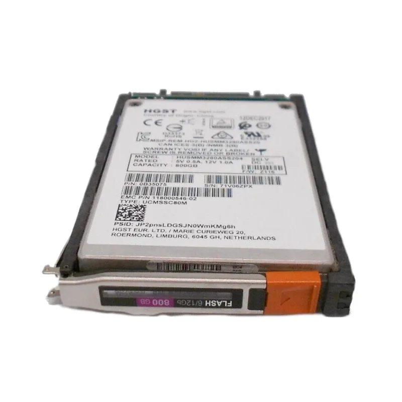 EMC 5053266 EMC 005053266 800GB SAS 12Gb/s 2.5-Inch Solid State Drive With Tray For Unity 300 / 400 / 500. In Stock