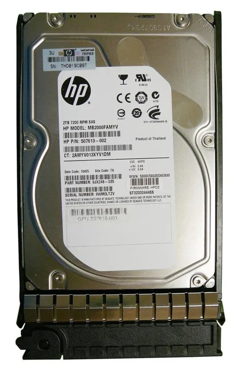 507613002SC - HP 2TB 7200RPM SAS 6Gb/s 3.5-inch Hard Drive
