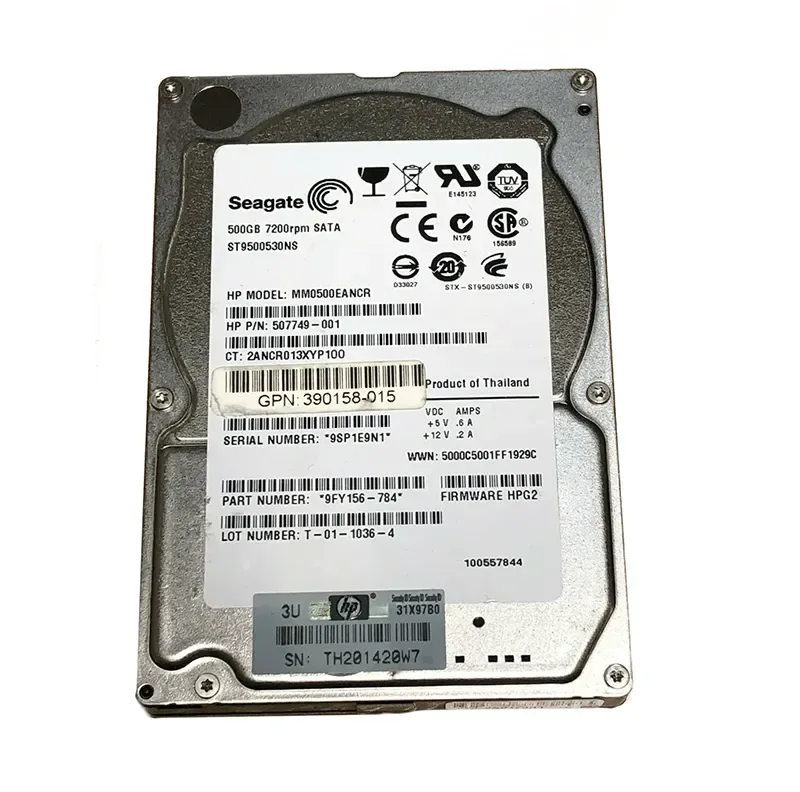 507749-001B - HP 500GB 7200RPM SATA 3Gb/s Hot-Pluggable 2.5-inch Hard Drive with Tray