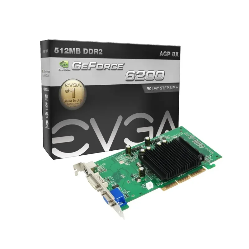 512-A8-N406-BR - EVGA GeForce 6200 512MB DDR2 64-Bit DVI/ HDTV/ VGA Connector Video Graphics Card