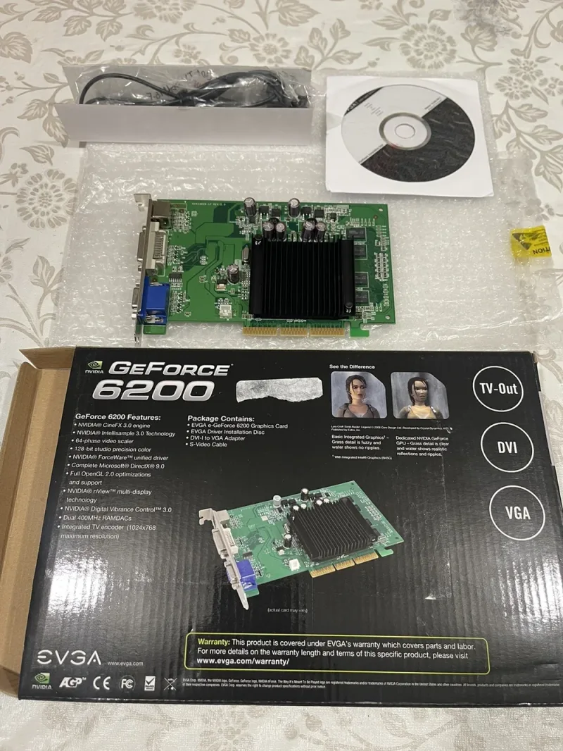 512-A8-N406-GR - EVGA GeForce 6200 512MB DDR2 64-Bit DVI/ HDTV/ VGA Connector Video Graphics Card