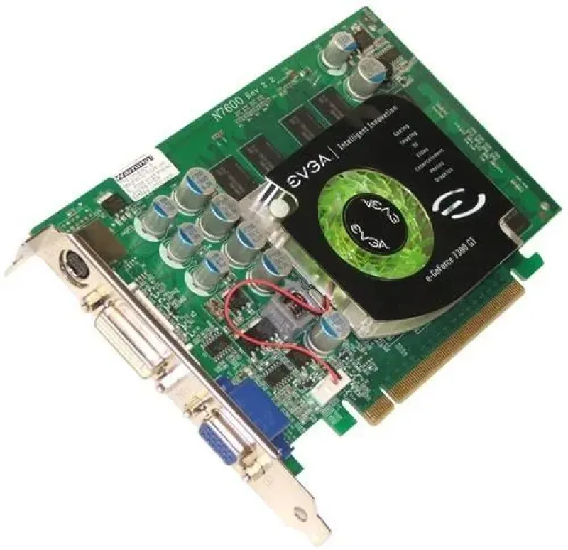 512-A8-N501-K1 - EVGA GeForce 7300GT 512MB 128-Bit DDR2 AGP 4x/8x DVI/ D-Sub/ HDTV/ S-Video/ Composite Out Video Graphics Card