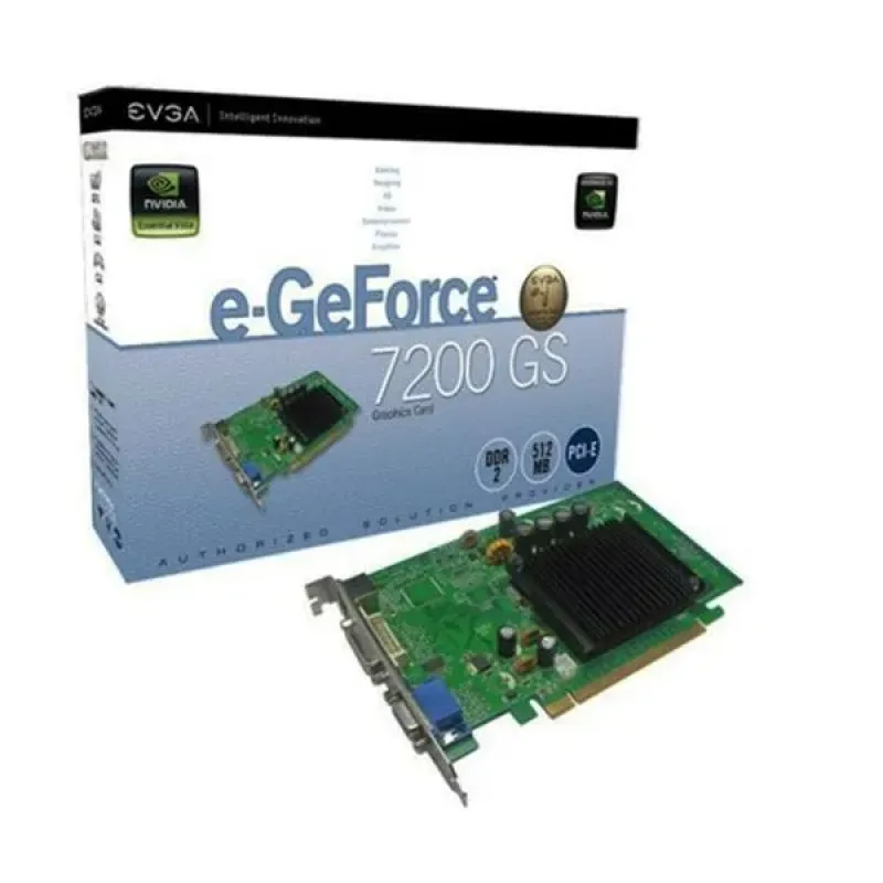 512-P2-N409-R1 - EVGA GeForce 7200 GS 512MB 64-Bit DDR2 PCI Express x16 DVI-I/ VGA Video Graphics Card
