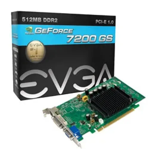 512-P2-N409-TR - EVGA GeForce 7200 GS 512MB 64-Bit DDR2 PCI Express x16 DVI-I/ VGA Video Graphics Card