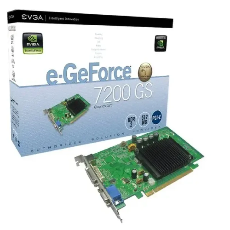 512-P2-N430-KS - EVGA GeForce 7200GS 512MB 64-Bit GDDR2 PCI Express x16 DVI/ D-Sub/ HDTV/ S-Video Out Video Graphics Card