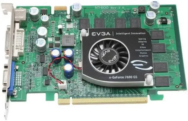 512-P2-N548-KR - EVGA GeForce 7600GS 512MB 128-Bit DDR2 PCI Express x16 DVI/ D-Sub/ S-Video/ HDTV Video Graphics Card
