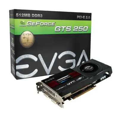 512-P3-1150-B2 - EVGA Nvidia GeForce GTS 250 512MB GDDR3 256-Bit PCI Express 2.0 Video Graphics Card
