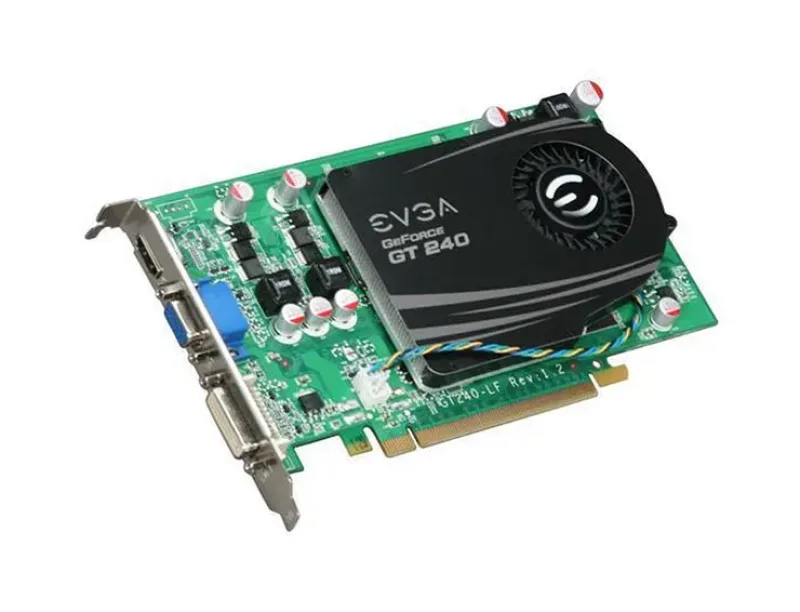 512-P3-1241-KR - EVGA GeForce GT 240 512MB 128-Bit GDDR5 PCI Express 2.0 x16 DVI/ HDMI/ VGA Video Graphics Card