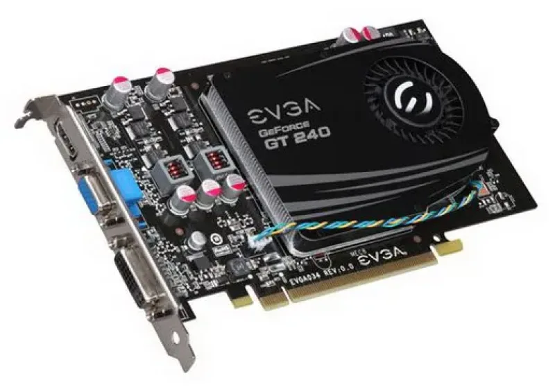 512-P3-1241-LR - EVGA GeForce GT 240 512MB 128-Bit GDDR5 PCI Express 2.0 x16 DVI/ HDMI/ VGA Video Graphics Card
