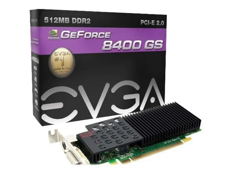 512-P3-N723-A1 - EVGA GeForce 8400GS 512MB DDR2 64-Bit HDCP Ready PCI Express 2.0 x16 Video Graphics Card