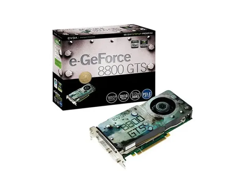 512-P3-N841-KR - EVGA e-GeForce 8800 GTS 512MB DDR3 PCI Express 2.0 Dual DVI/ HDTV Video Graphics Card