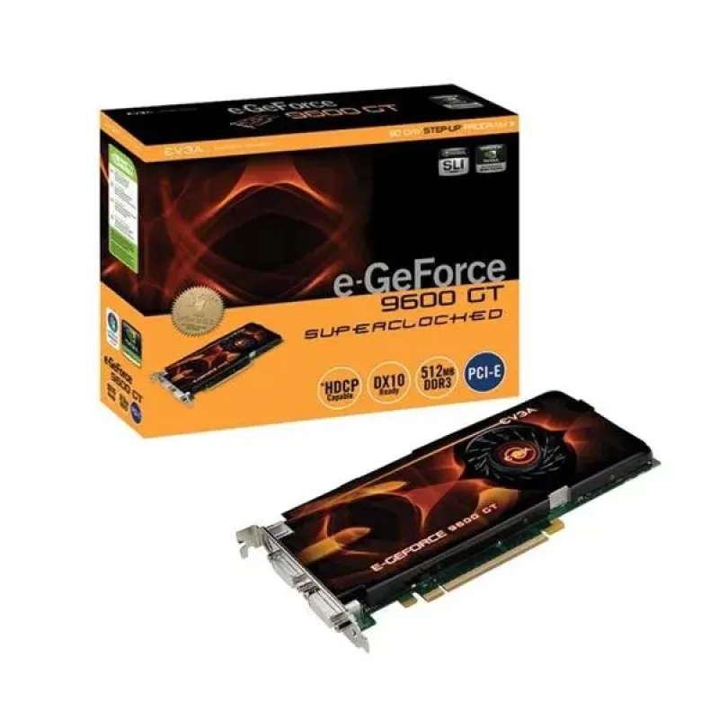 512-P3-N862-FR - EVGA e-GeForce 9600 GT SuperClocked 512MB GDDR3 256-Bit HDCP Ready SLI Supported PCI Express 2.0 x16 Video Graphics Card
