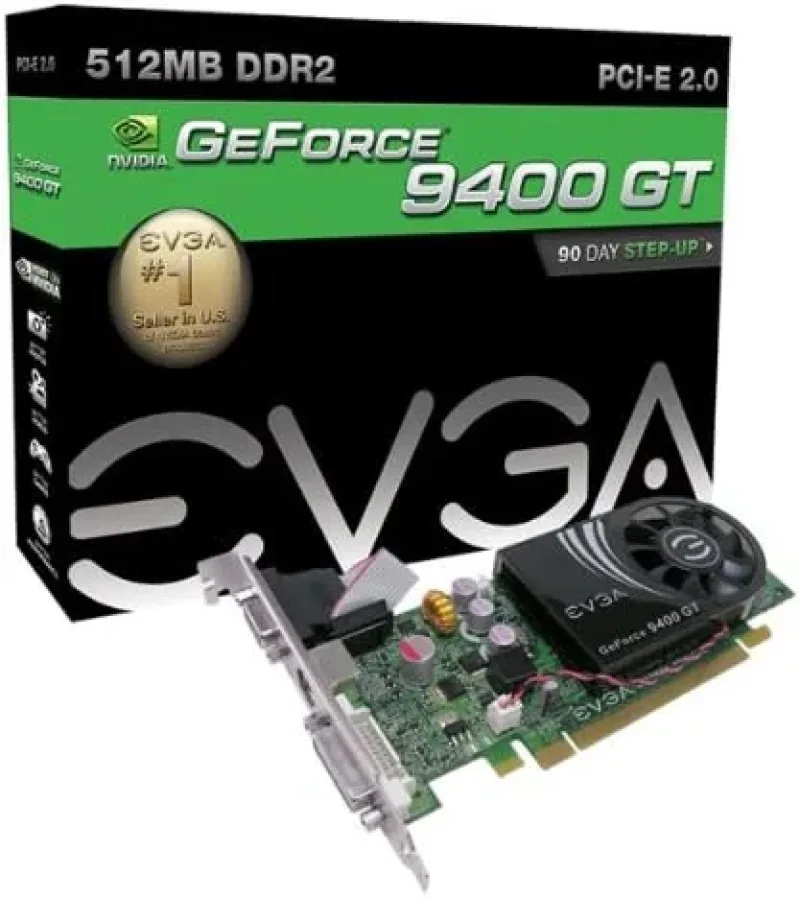 512-P3-N947-AR - EVGA GeForce 9400 GT 512MB 64-Bit DDR2 PCI Express 2.0 x16 Low Profile Ready Video Graphics Card