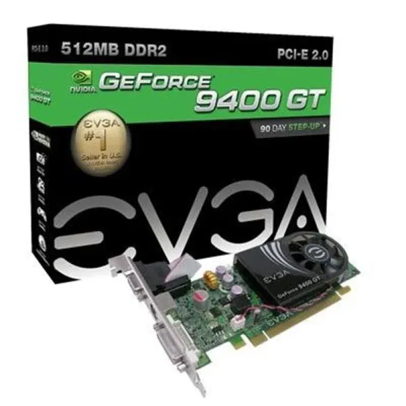 512-P3-N947-R1 - EVGA GeForce 9400 GT 512MB DDR2 64-Bit Low Profile Ready PCI Express 2.0 x16 Video Graphics Card