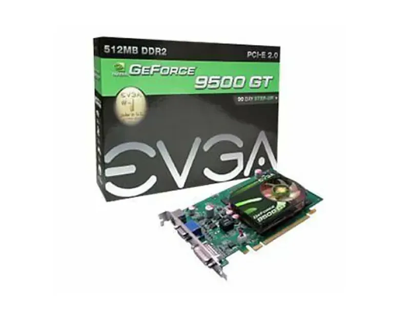 512-P3-N953-KR - EVGA GeForce 9500 GT 512MB DDR2 PCI Express 2.0 DVI/ HDTV/ VGA Video Graphics Card