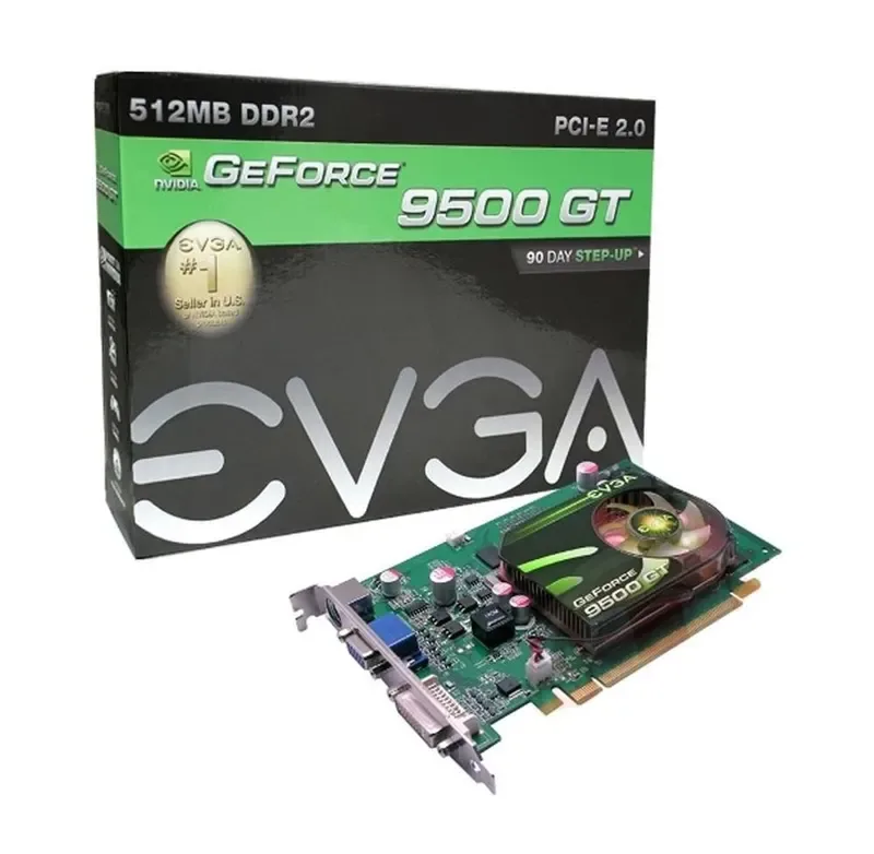 512-P3-N953-R1 - EVGA GeForce 9500 GT 512MB DDR2 PCI Express 2.0 DVI/ HDTV/ VGA Video Graphics Card